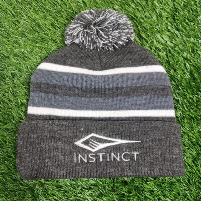 Instinct Striped Pom Winter Hat