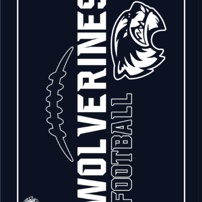 Wolverines Oversized Football Blanket