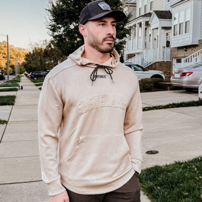 Instinct CLEVELAND Designer Hoodie TAN