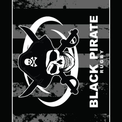Black Pirate Rugby Heavy Sherpa Blanket