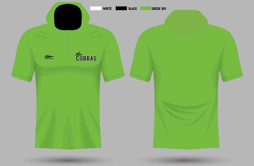 Ohio Cobras Unisex Hooded Cage Jacket (green)