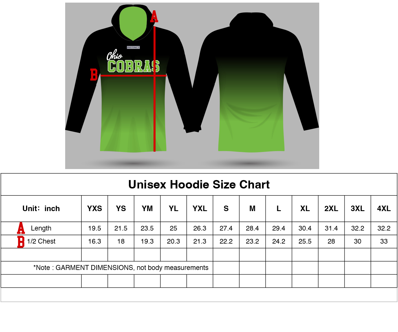 Ohio Cobras Gradient Hoodie - Image 2